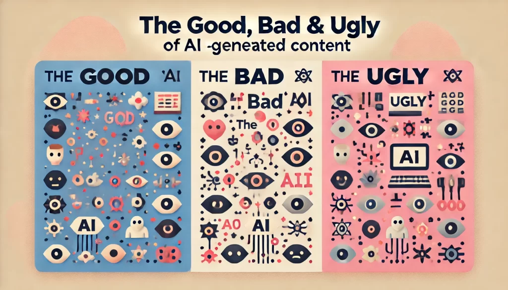 The Good, Bad & Ugly of AI-Generated Content